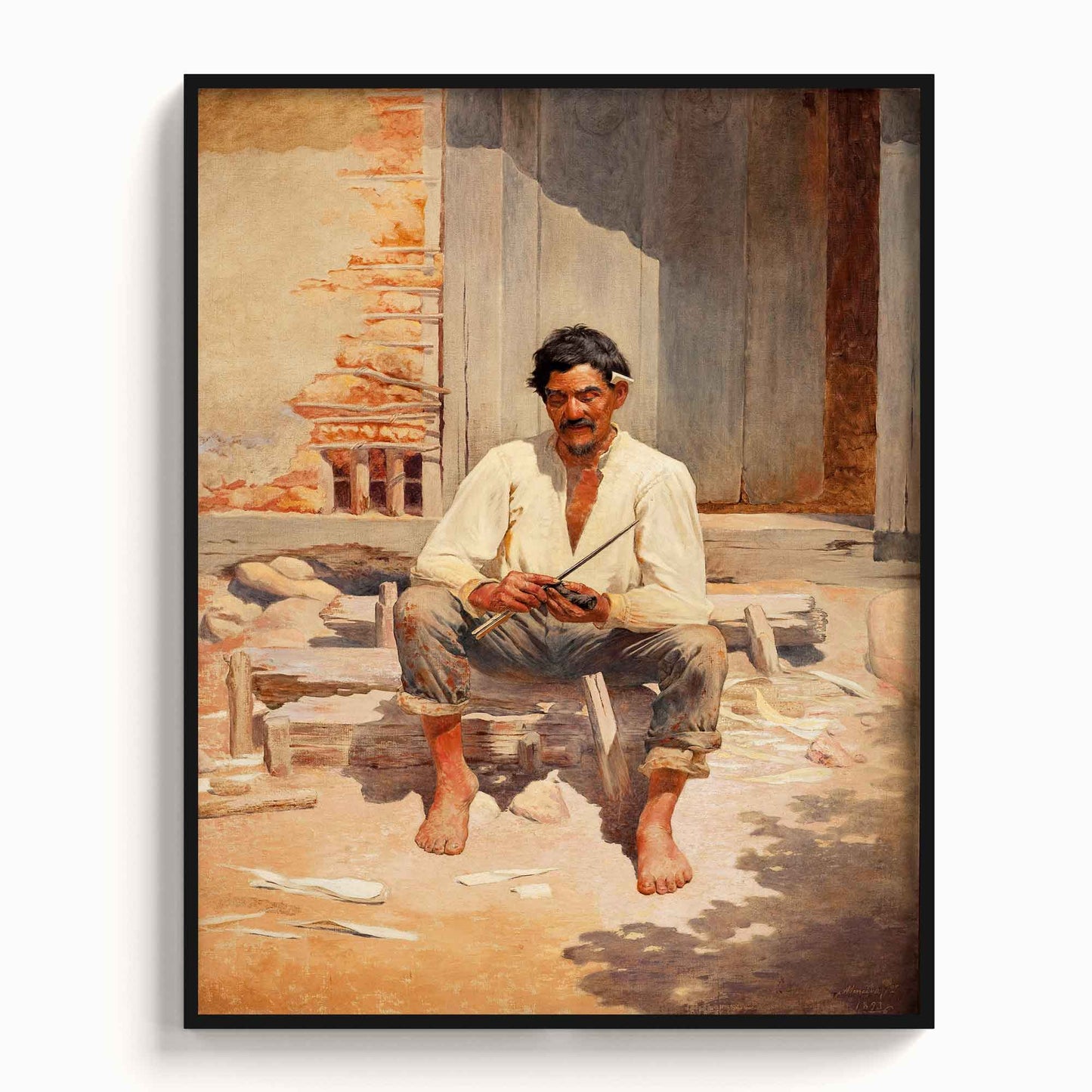 Almeida Junior - Caipira Picando Fumo, 1893 - The Manify
