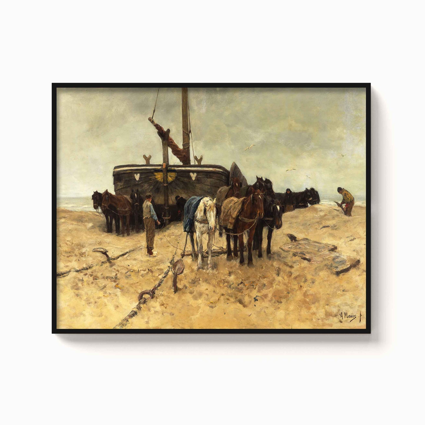 Anton Mauve – Fishing boat on the beach, 1882 - The Manify