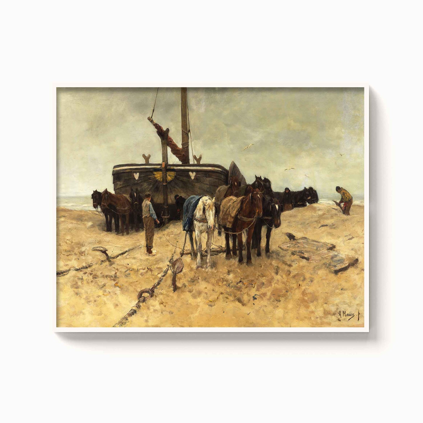 Anton Mauve – Fishing boat on the beach, 1882 - The Manify