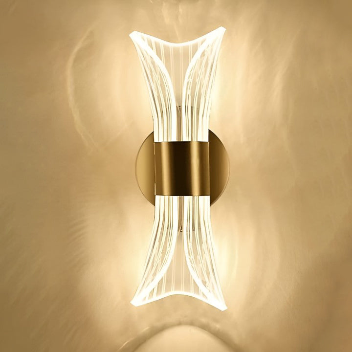 Gold-Toned Metal Wall Lamp The Manify