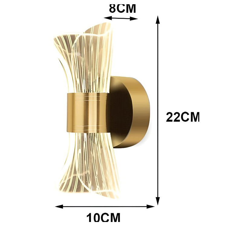 Gold-Toned Metal Wall Lamp The Manify