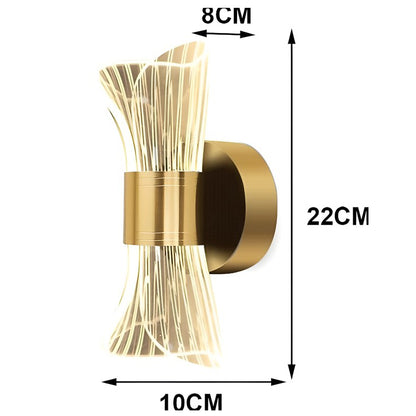 Gold-Toned Metal Wall Lamp The Manify