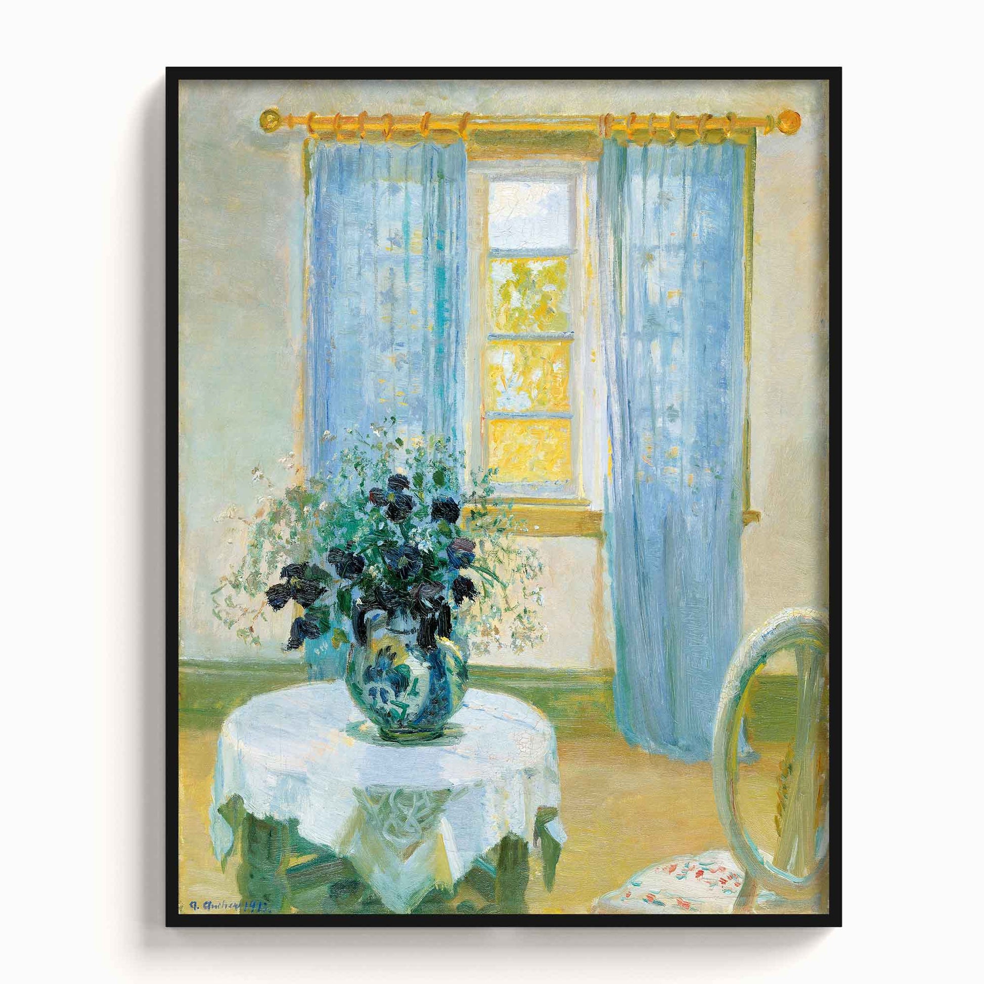 Anna Ancher – Interior with clematis, 1913 - The Manify