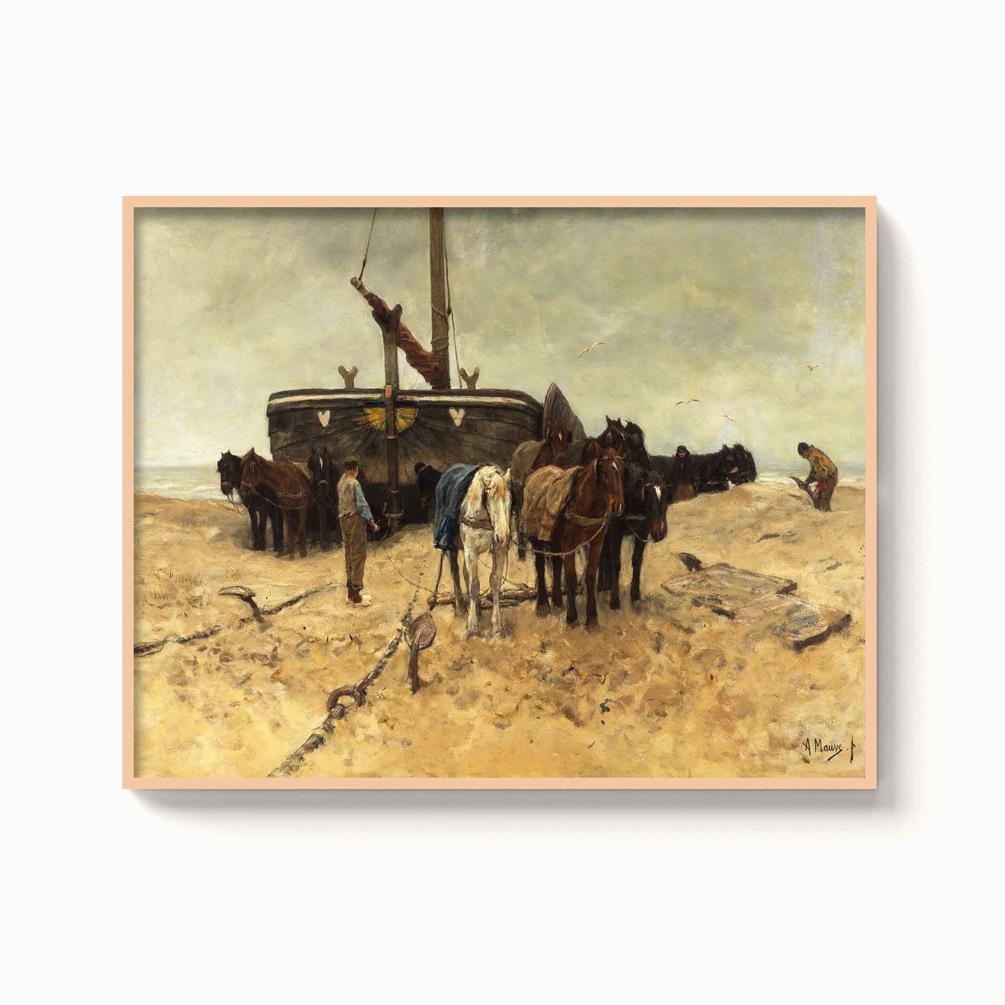Anton Mauve – Fishing boat on the beach, 1882 - The Manify