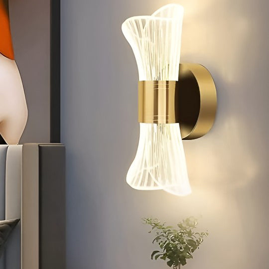Gold-Toned Metal Wall Lamp The Manify